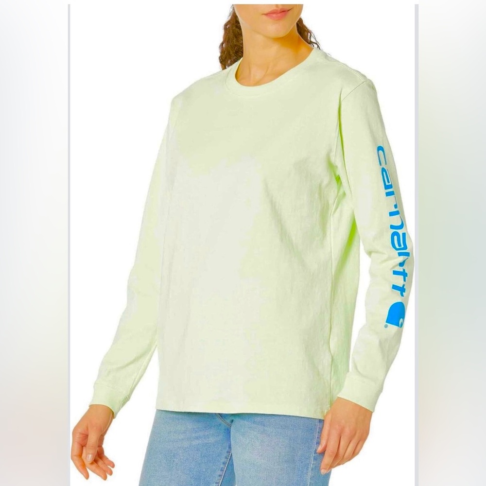 NWT XXL Women's Carhartt Loose Fit Heavyweight Long Sleeve Graphic T-shirt
